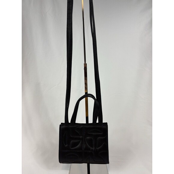 Moose Knuckles x Telfar Shopping Tote Black Nylon Small Crossbody Quilted Logo - Picture 11 of 11